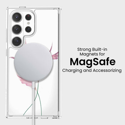 Samsung Galaxy S26 Ultra Clear Design Case - Rose Whisper