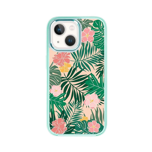 MagSafe iPhone 14 Plus Teal Wild Flower Case