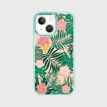 MagSafe iPhone 14 Plus Teal Wild Flower Case