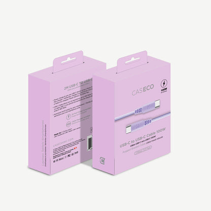 100W USB-C to USB-C Charge Cable (2M) - Cobalt Violet