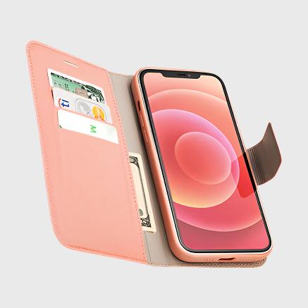 iPhone 12 Mini Folio Wallet Case - Broadway - Rose Gold