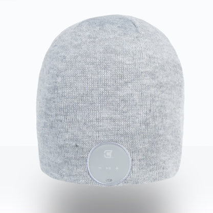 Blu Toque Slim Ribbed Bluetooth Beanie - Ash Grey | Caseco Inc. (Front-Ash Grey Beanie)